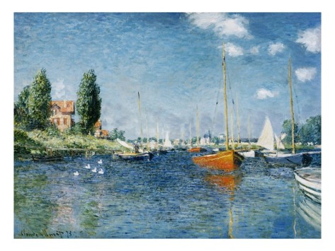 Red Boats, Argenteuil-Claude Monet Painting